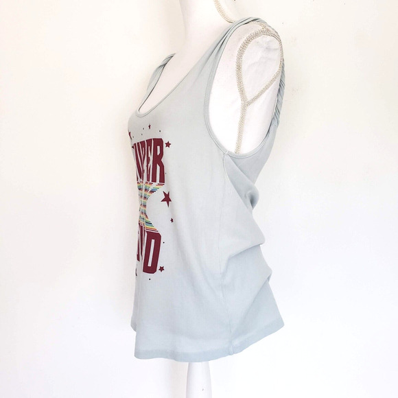 Current Elliott SIZE 1 / Small SUPER LOVED Twisted Tank Top Light Blue Rainbow - Picture 5 of 12